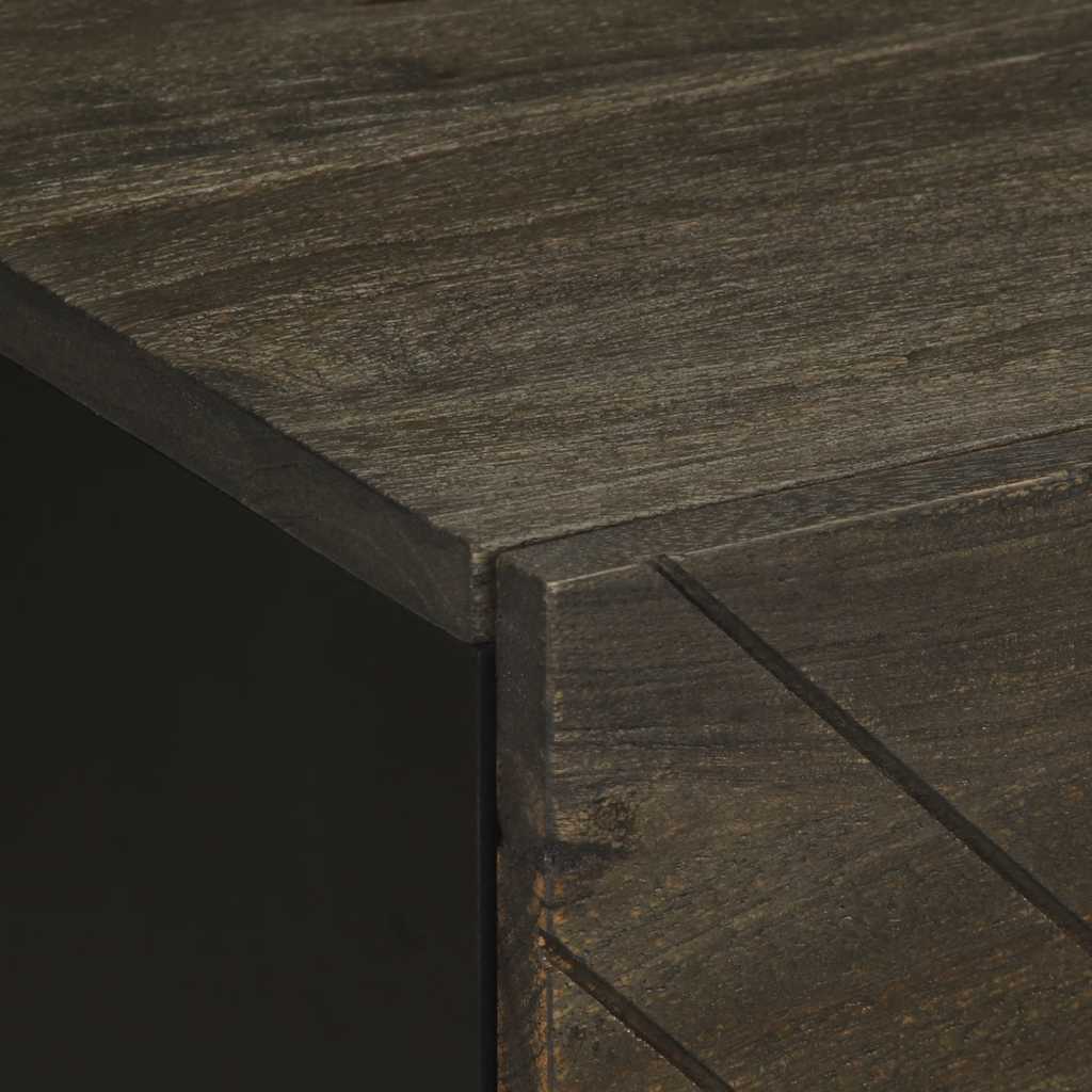 Noćni ormarići 2 kom. 40x33x46 cm masivno drvo manga crno - number 8.