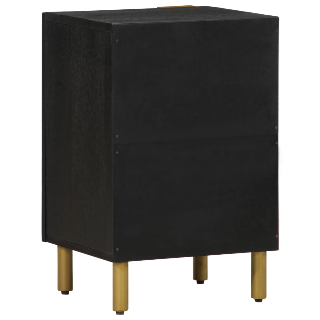 Szafka łazienkowa 38x33x48 cm drewno klejone czarne - number 5.