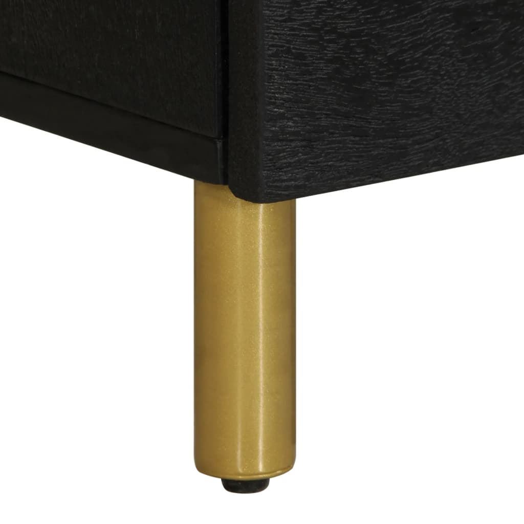 Kommode 90x34x80 cm konstrueret træ sort - number 8.