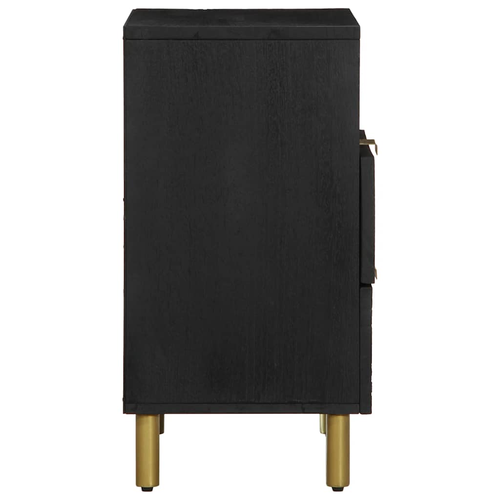Noćni ormarić izrađeno drvo 50x33x62 cm crni - number 4.