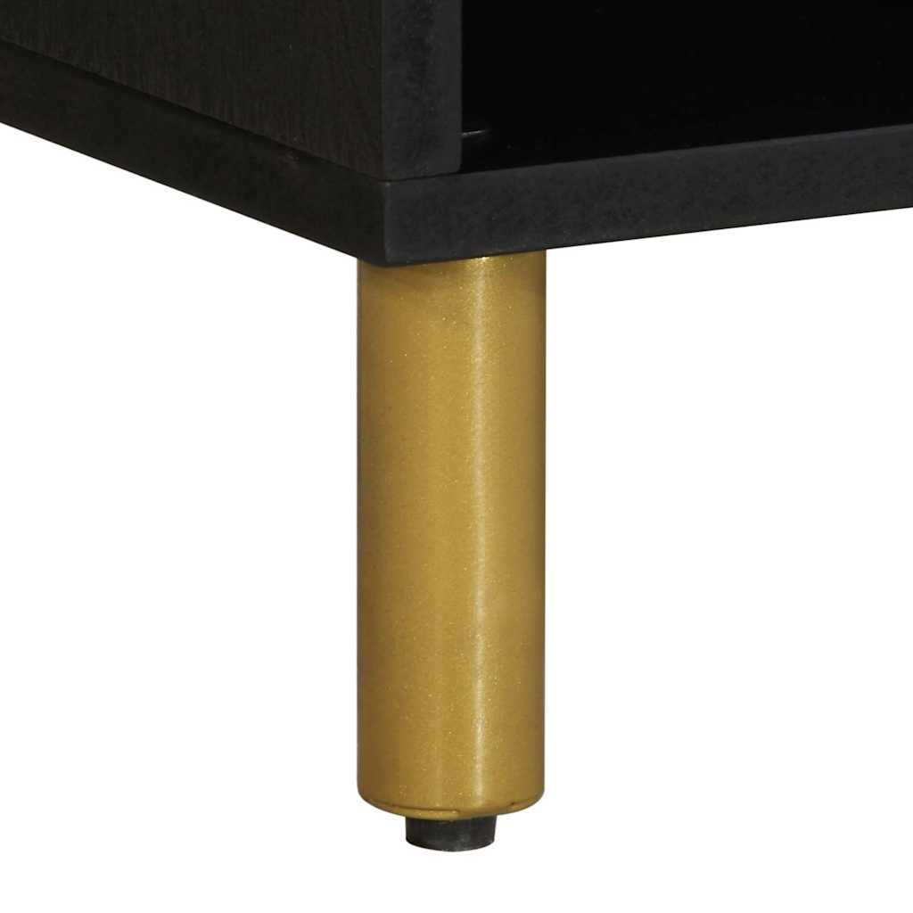 Tv-bord 80x33x46 cm konstrueret træ sort - 80 x 33 x 46 cm (l x b x h) - number 9.