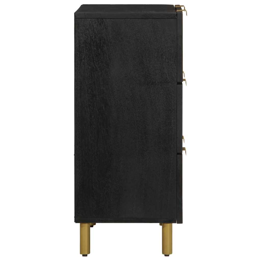 Skab 60x33x75 cm konstrueret træ sort - number 4.