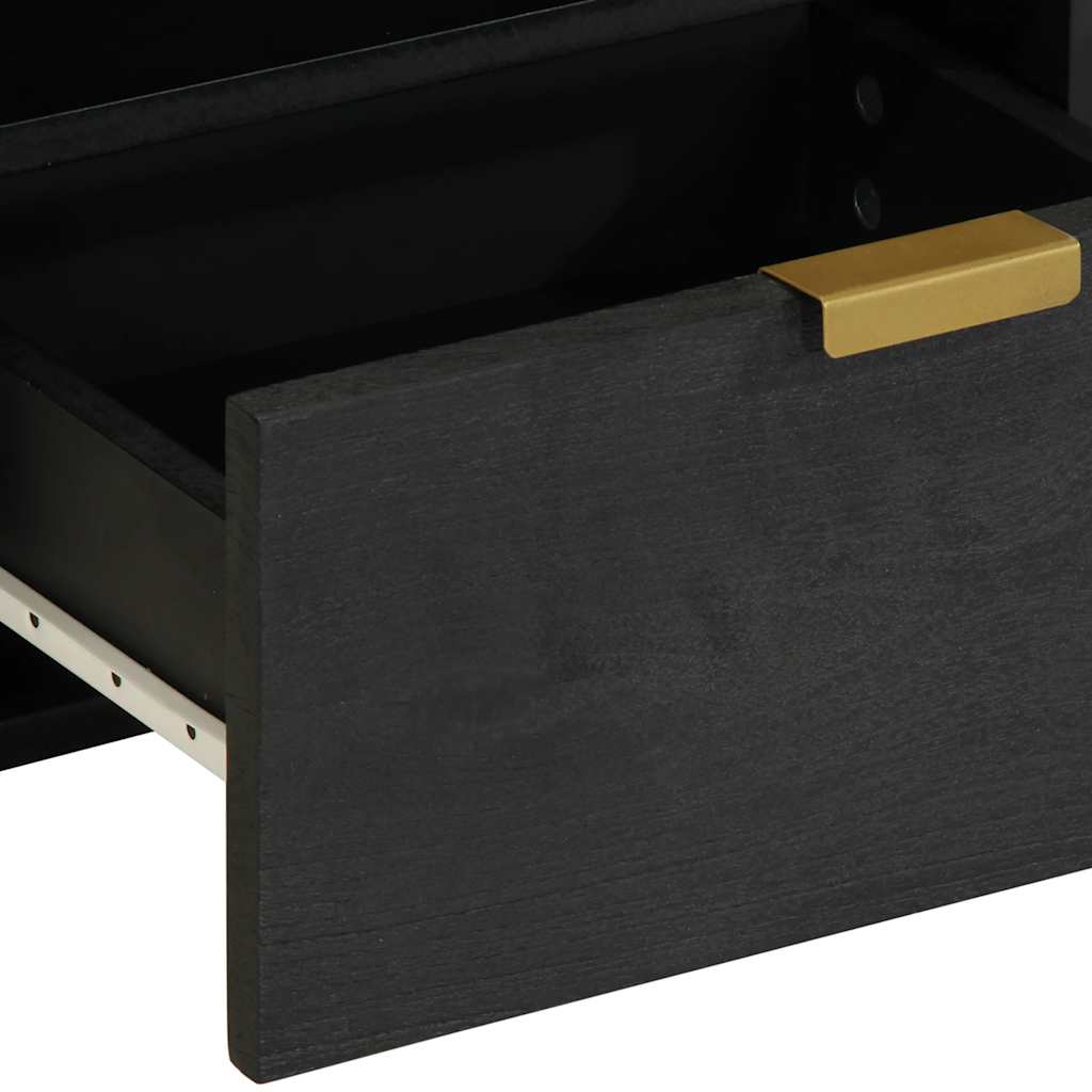 Tabela nocna 40x33x46 cm zbudowany drewniany czarny - 2 - number 8.