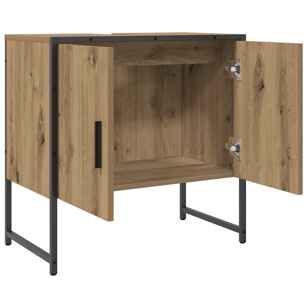 Kupaonski ormarić 60x33x60 cm izrađeno drvo umjetni hrast - hrast - number 5.