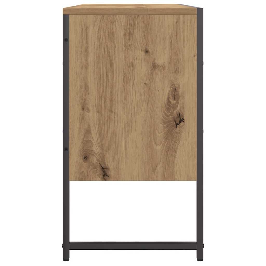 Underskab til badeværelse 80x33x60 cm konstrueret træ kunsteg - artisan eg, 1, 80 cm - number 6.