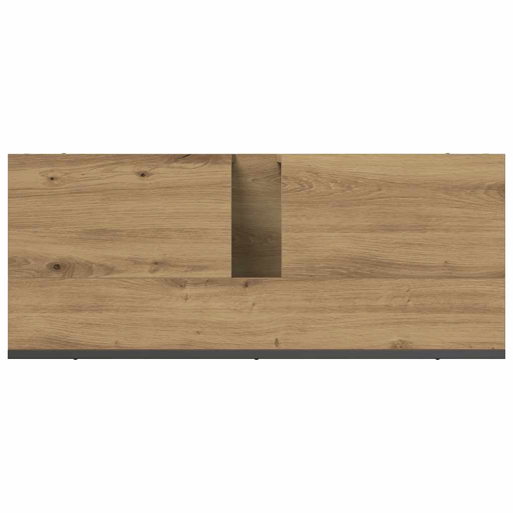 Underskab til badeværelse 80x33x60 cm konstrueret træ kunsteg - artisan eg, 1, 80 cm - number 8.