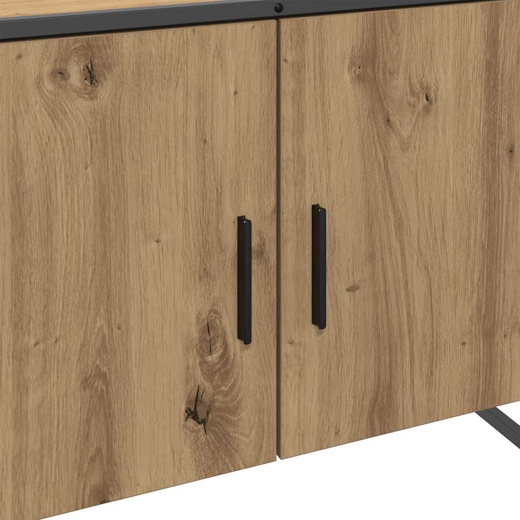 Underskab til badeværelse 80x33x60 cm konstrueret træ kunsteg - artisan eg, 1, 80 cm - number 10.