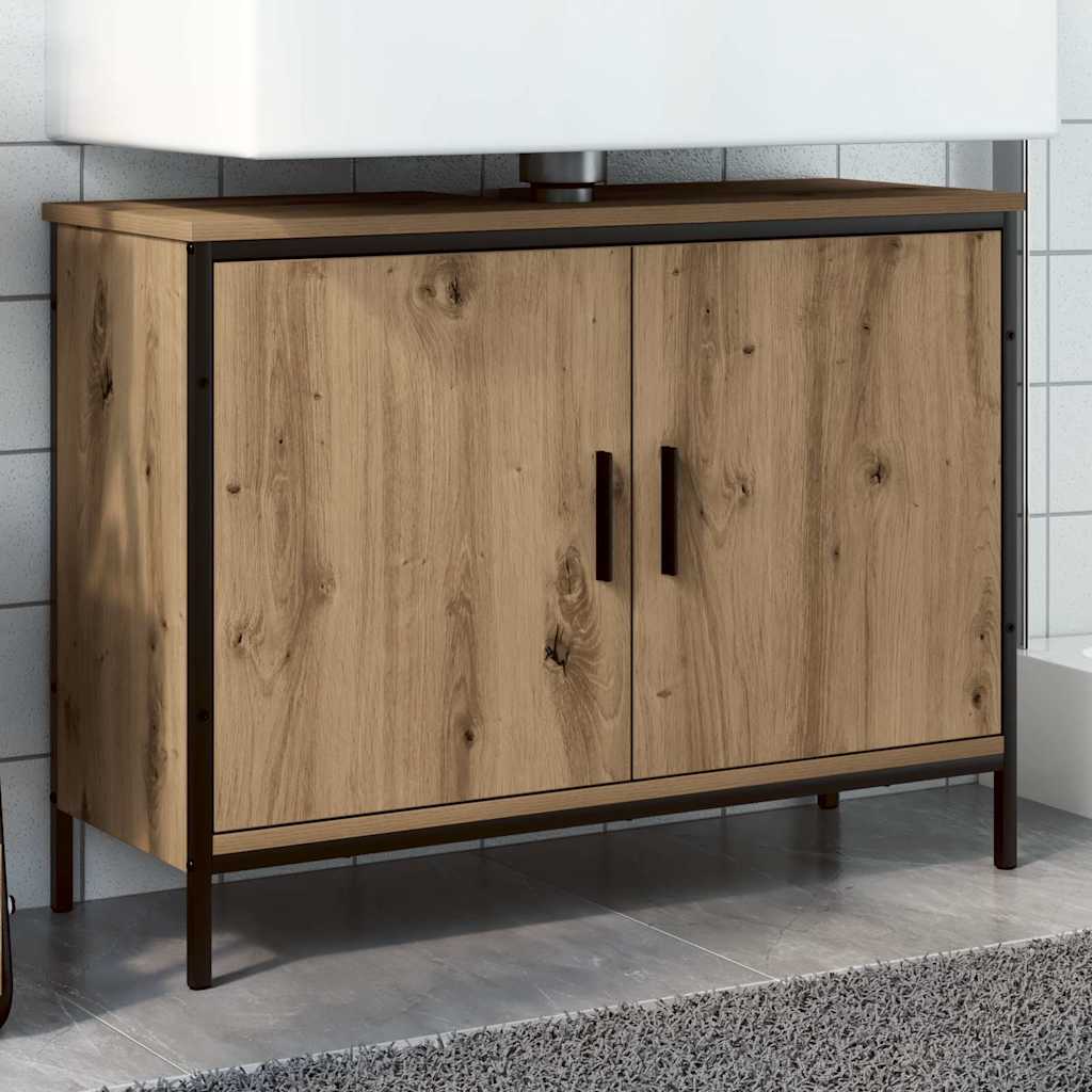 Vaskeskab konstrueret træ kunsteg - artisan eg, 80 x 30 x 60 cm, 1 - number 1.