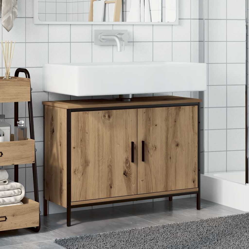 Ormarić za pranje 80x30x60 cm izrađeno drvo umjetni hrast - hrast, 80x30x60 cm (šxdxv) - number 3.