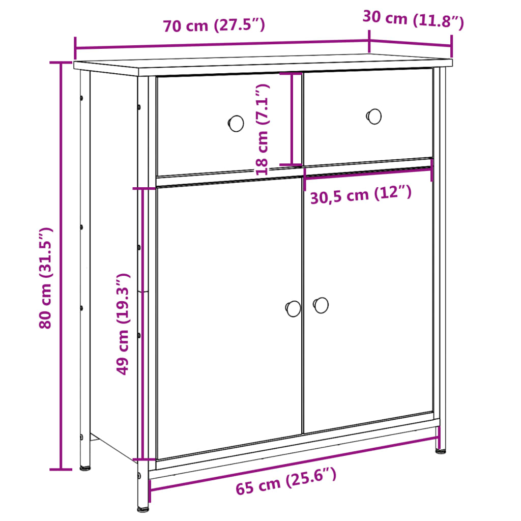 Lag 70x30x80 cm konstruert tre antikk treutseende - gammelt tre, 1 - number 9.
