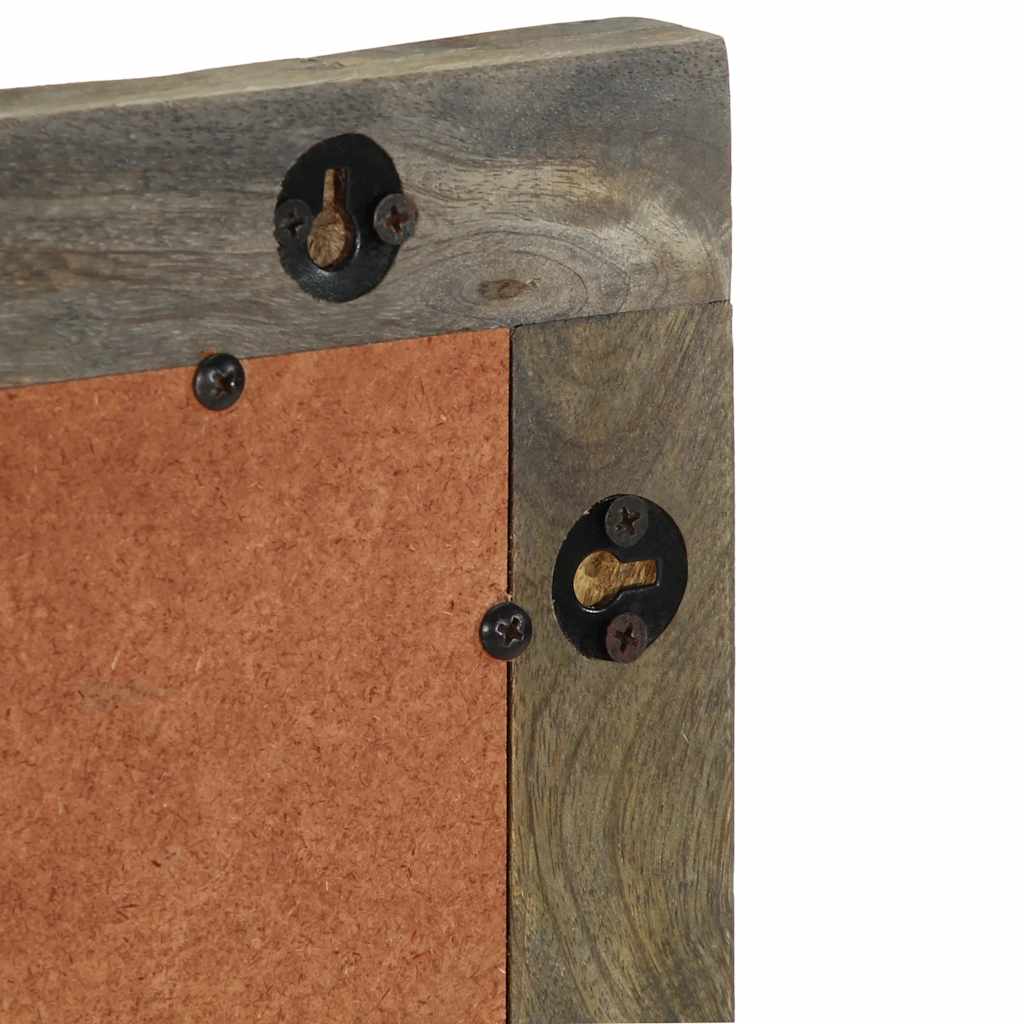 Lustro łazienkowe 50x2,5x70 cm lite drewno mango - number 6.