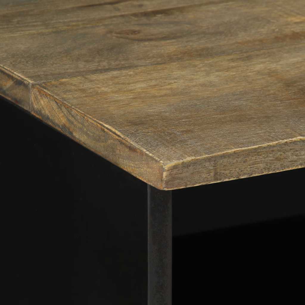 Stolik rtv 80x33x46 cm lite drewno mango czarne - 80 x 33 x 46 cm (szer. x gł. x wys.) - number 6.