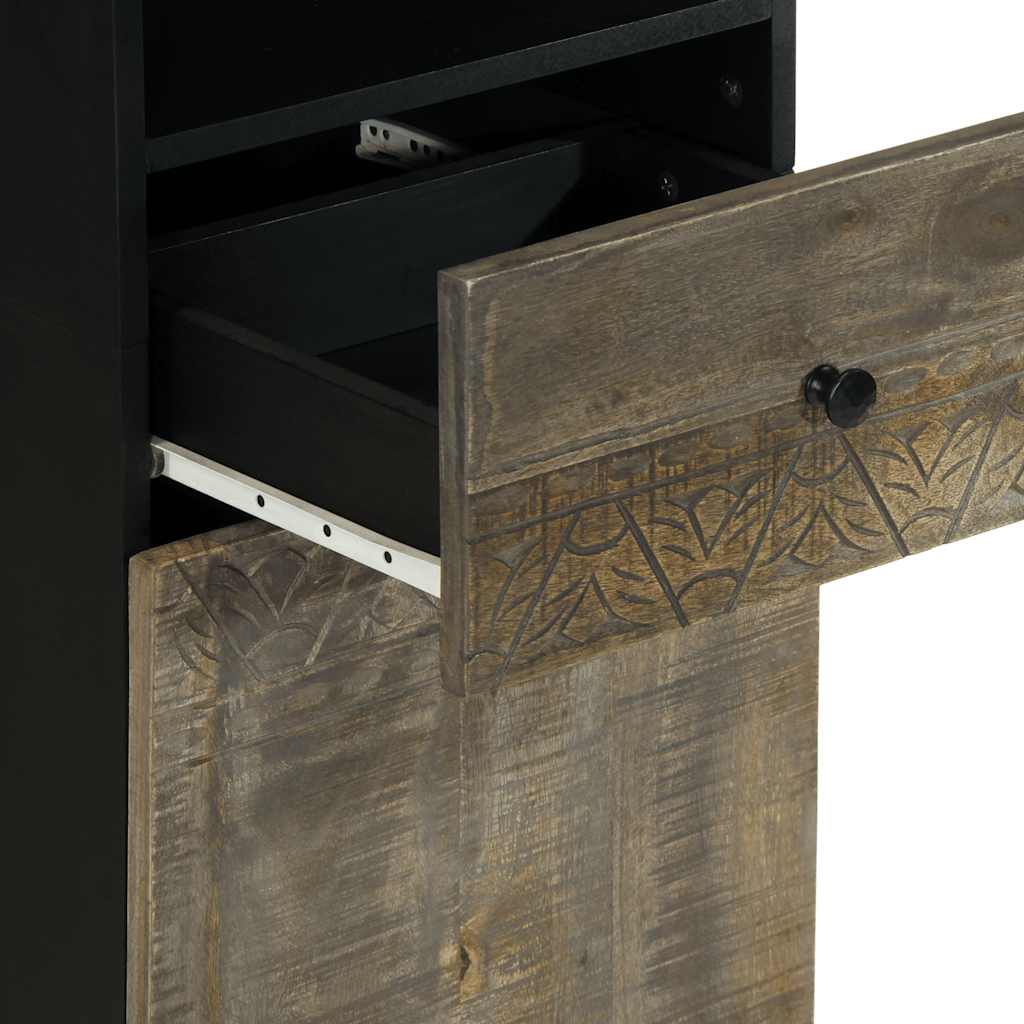 Szafka łazienkowa 38x33x160 cm lite drewno mango - number 7.