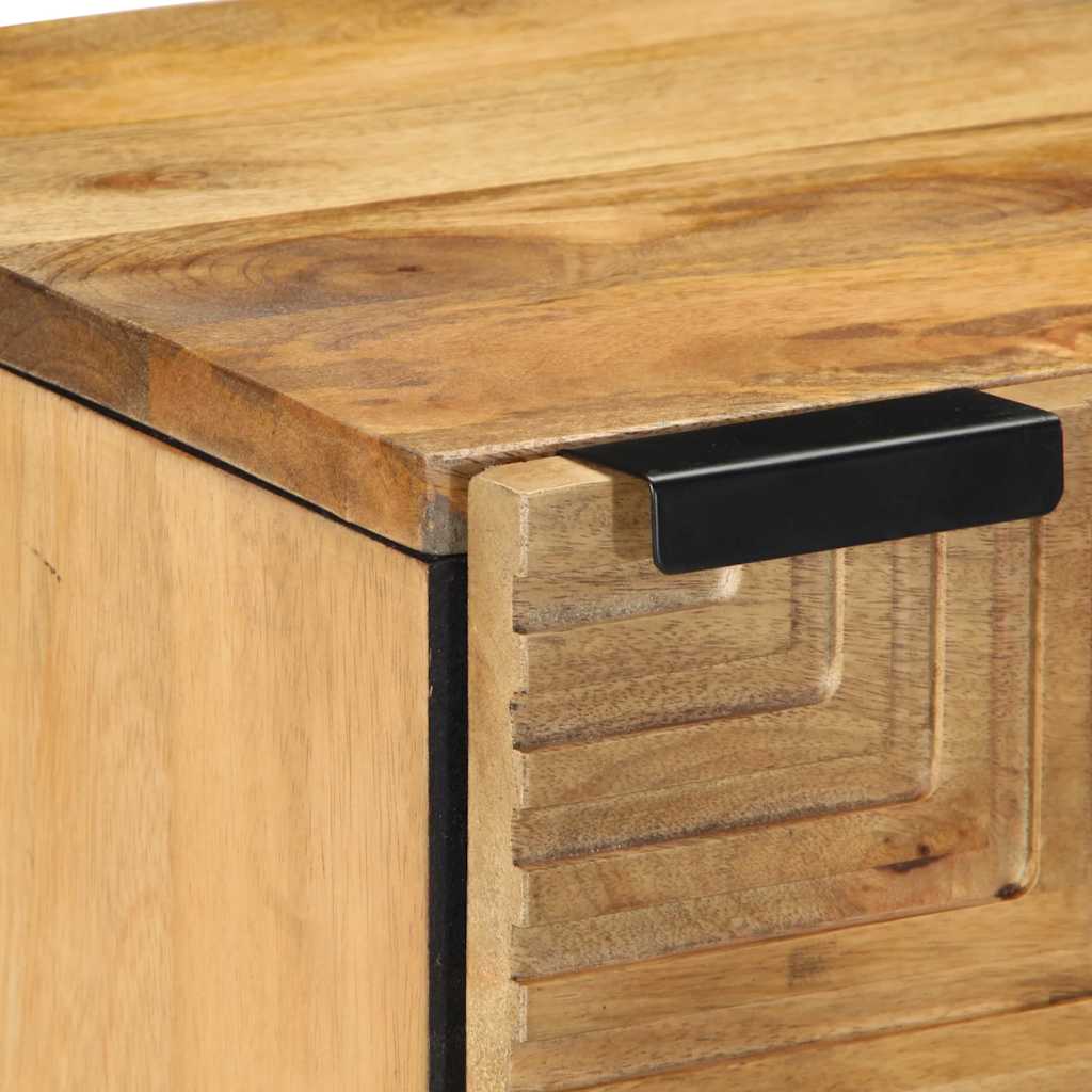 Sengeborde stk. 40x33x46 cm massivt brun - 2, mangotræ - number 7.