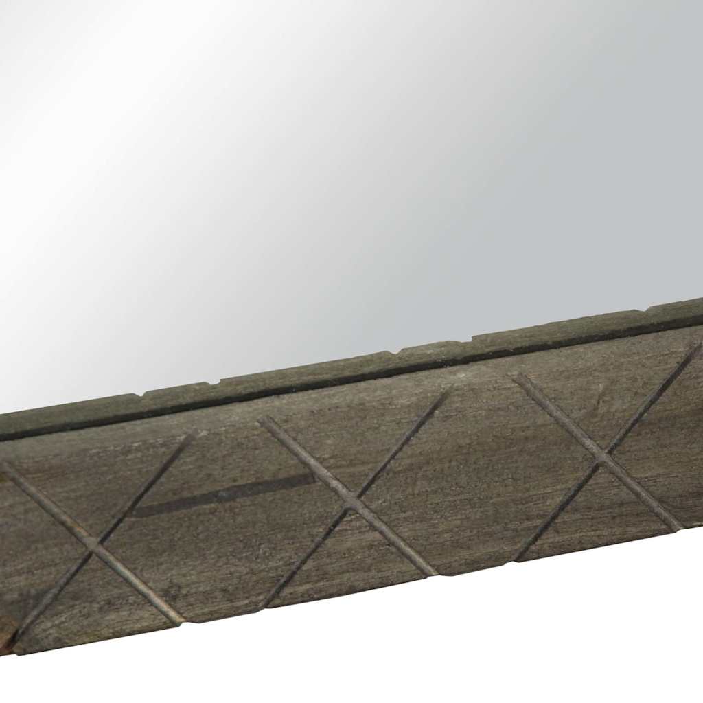 Lustro łazienkowe szare 50x3x70 cm lite drewno mango - number 6.