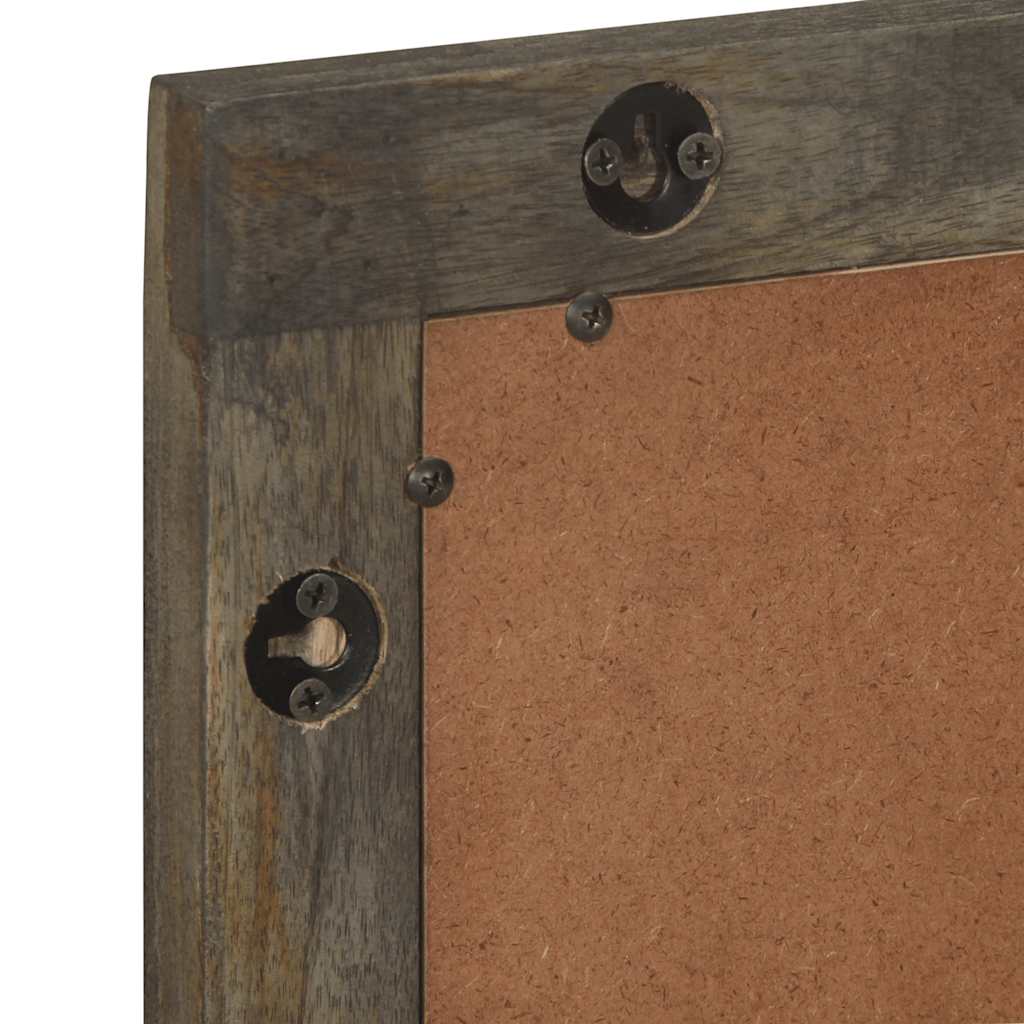 Lustro łazienkowe szare 50x3x70 cm lite drewno mango - number 7.