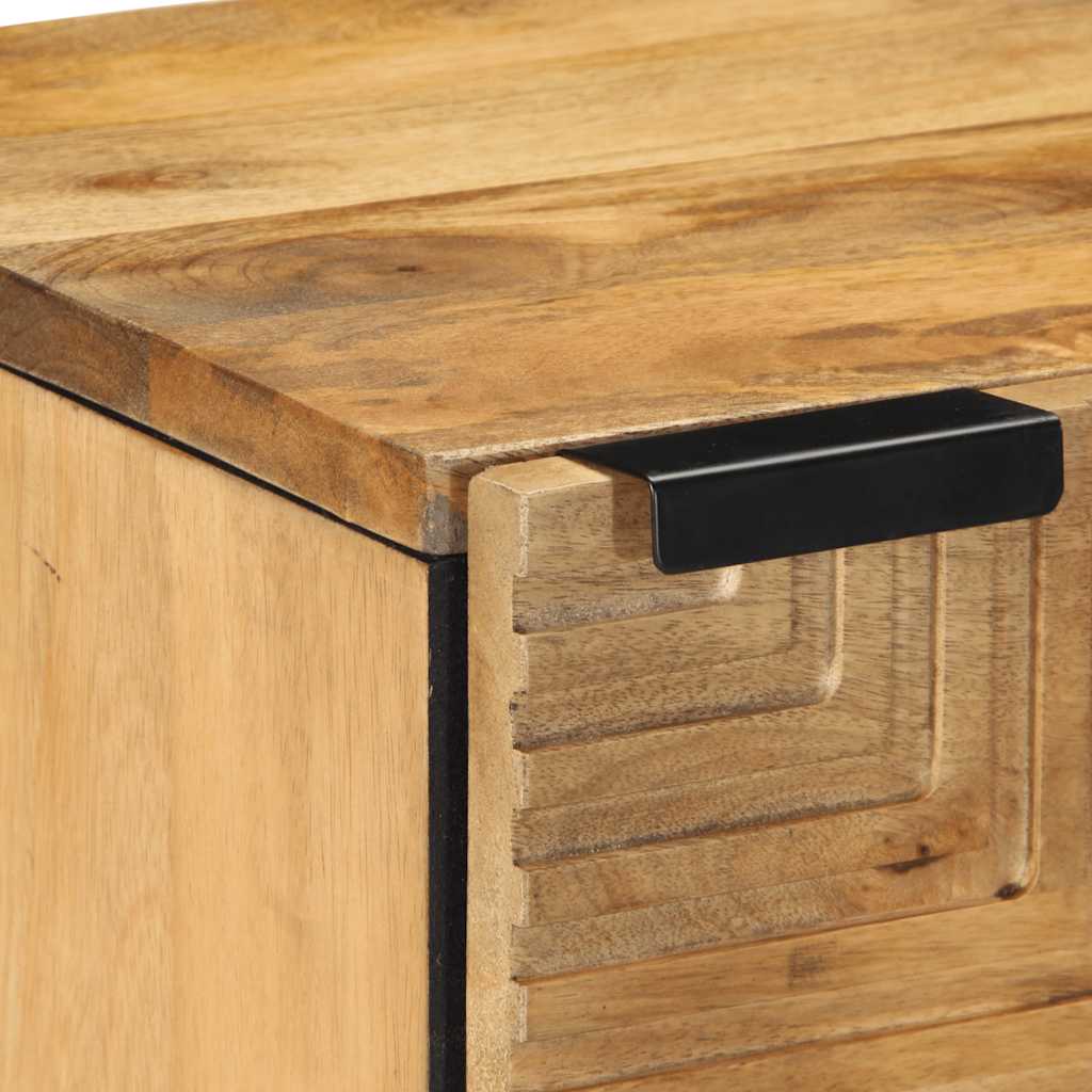 Stolik nocny 40x33x46 cm lite drewno mango - brązowy, 1 - number 6.