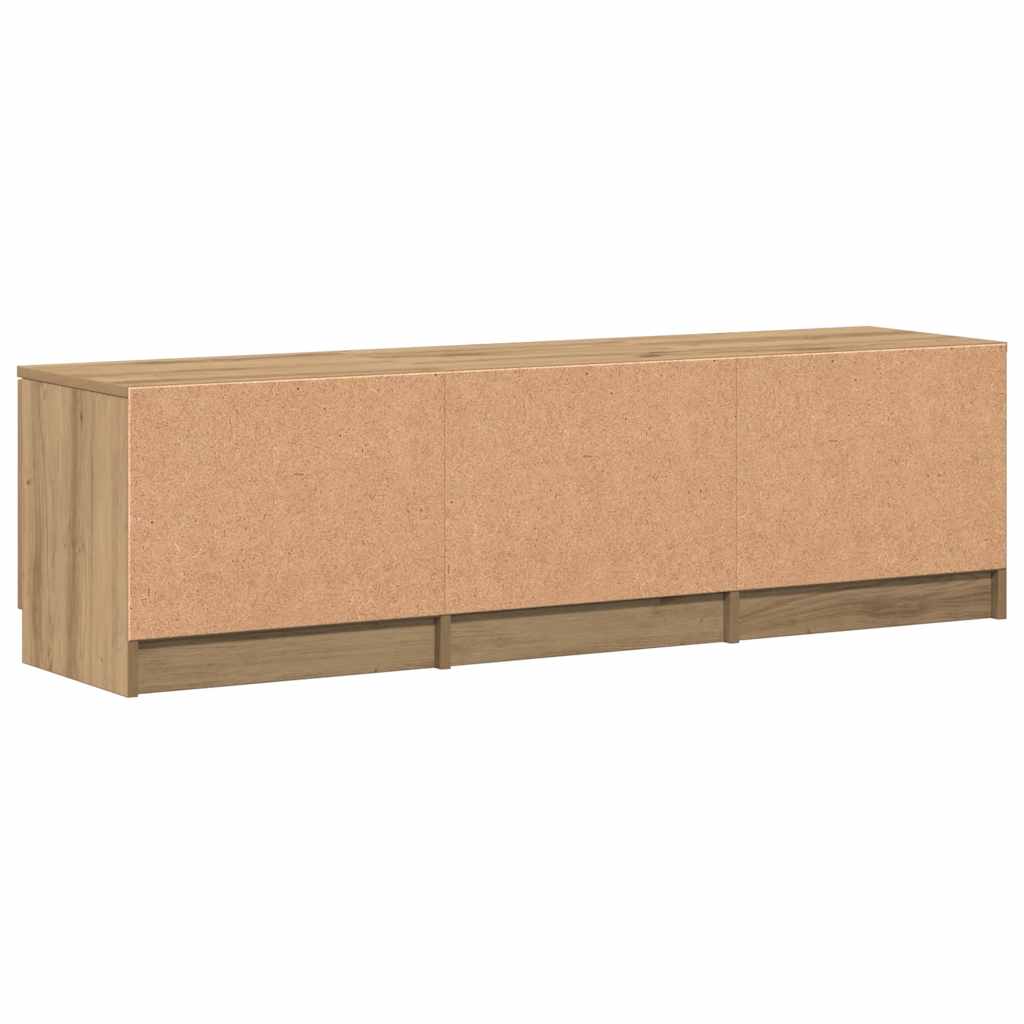 Stolik rtv 140x35x40 cm drewno klejone sztuczny dąb - dąb rzemieślniczy, 1 - number 7.