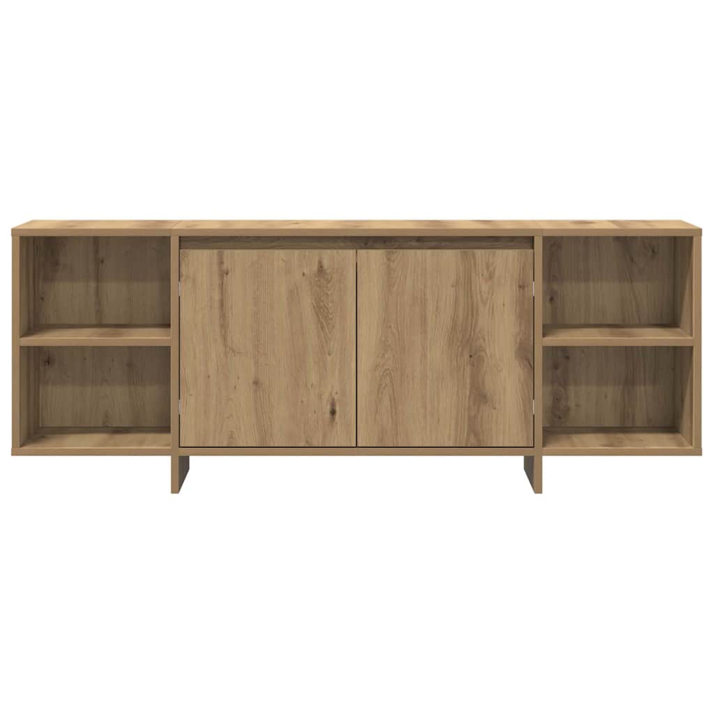 Tv table 130x35x50 cm engineered wood artificial oak - artisan oak, 1 - number 5.