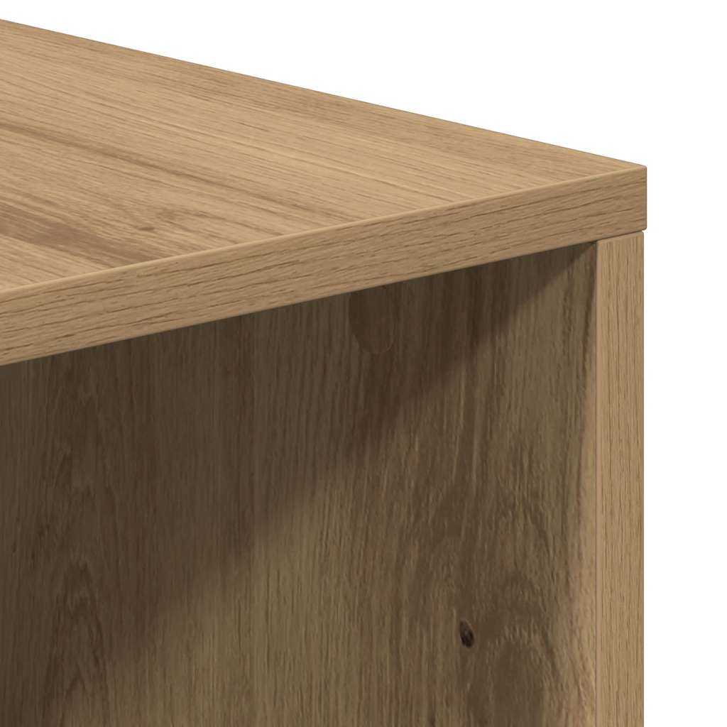 Tv table 130x35x50 cm engineered wood artificial oak - artisan oak, 1 - number 8.
