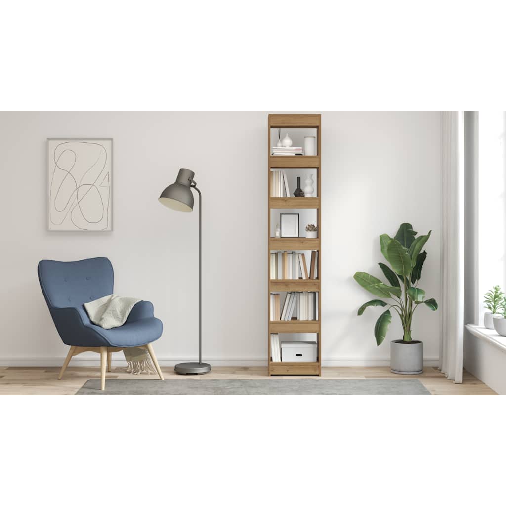 Bogreol/rumdeler 40x30x198 cm kunsteg - artisan eg, 1 - number 4.