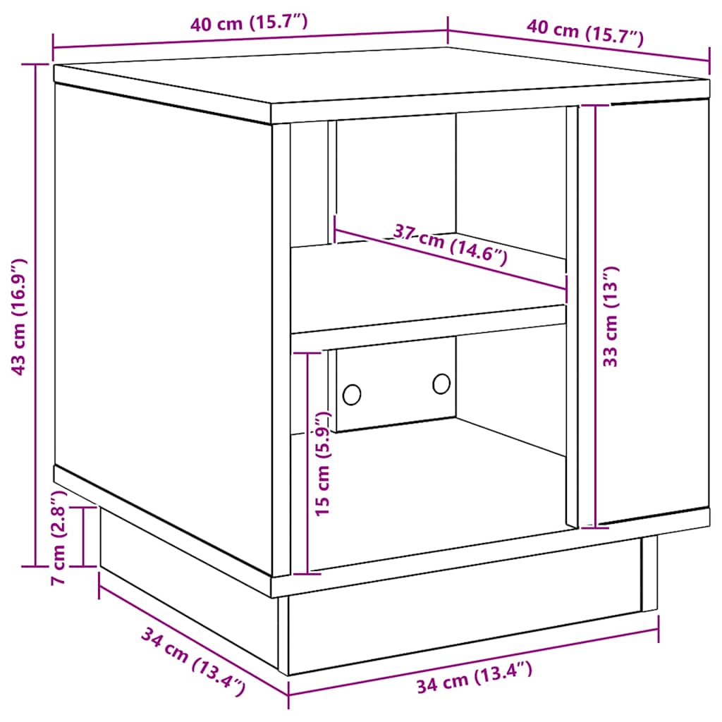 Sofabord konstrueret træ kunsteg - artisan eg, 40 x 40 x 43 cm, 1 - number 9.