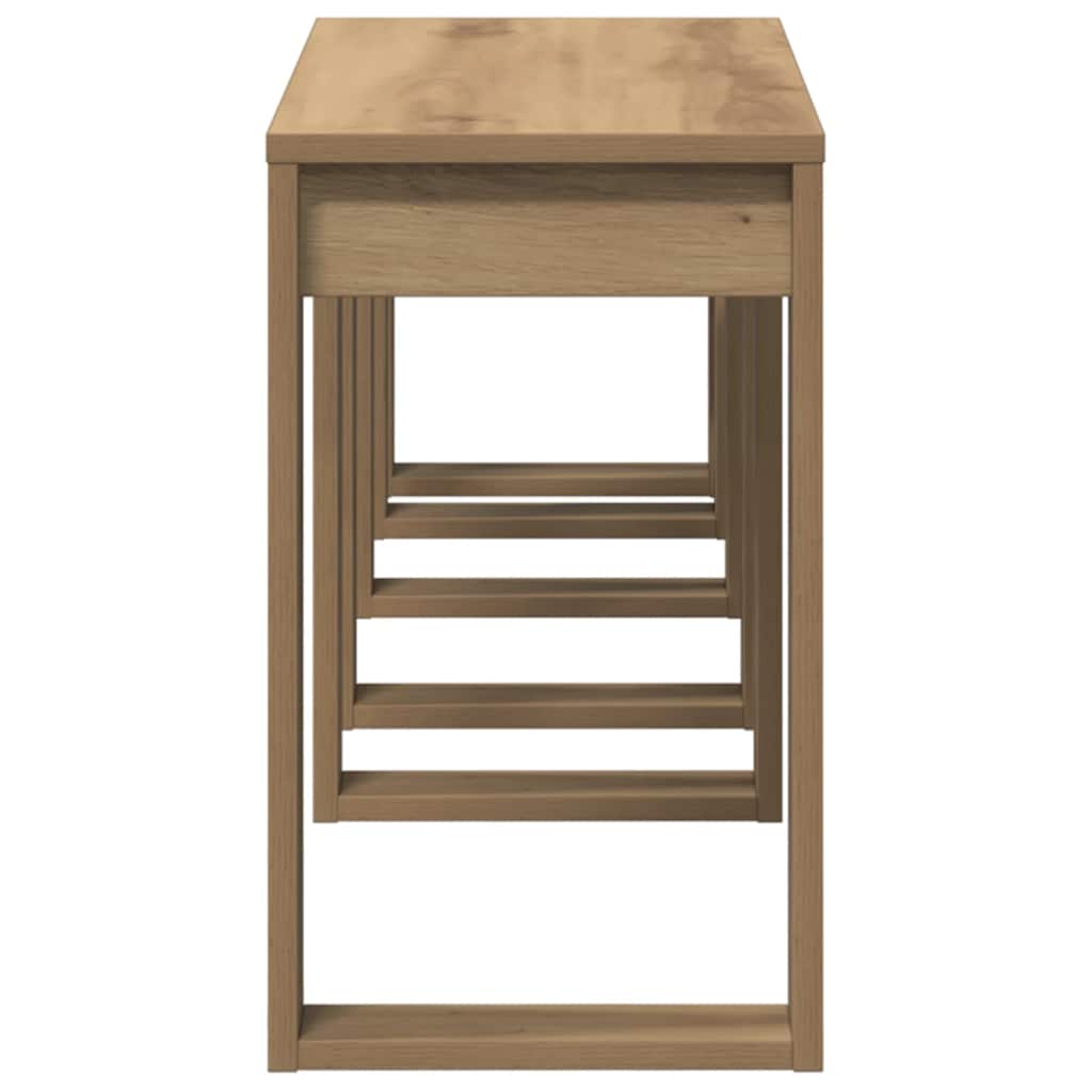 Stolovi za gniježđenje kom. izrađeno drvo umjetni hrast - obrtnički hrast, 3 - number 6.