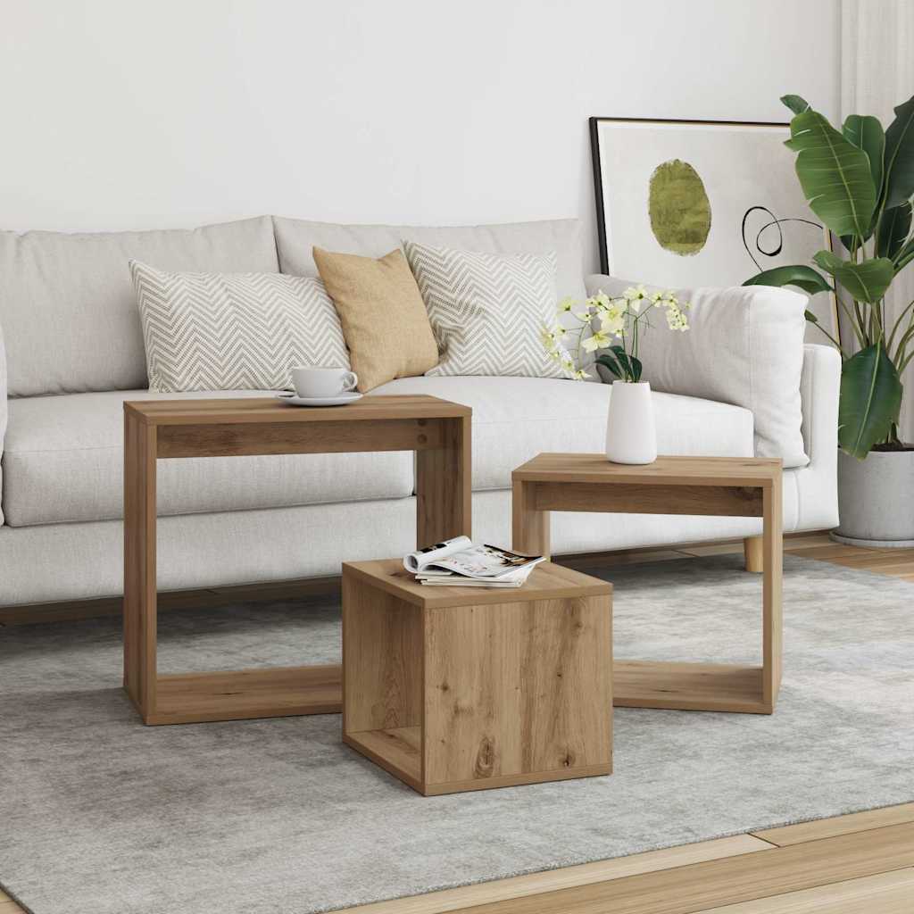 Depozitni stolovi kom. izrađeno drvo umjetni hrast - obrtnički hrast, 3 - number 3.