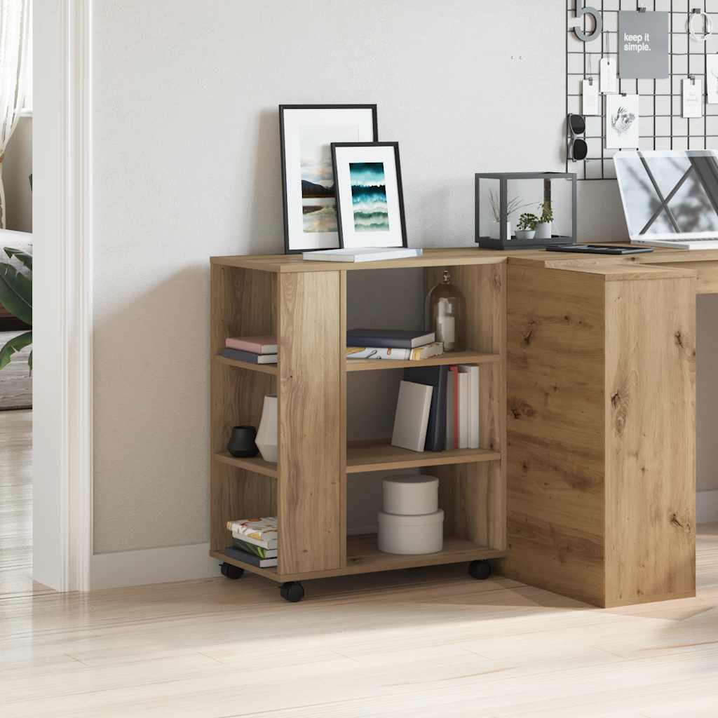 Kotrljajuća tablica 60x35x75 cm izgrađena drveni artikl) artisan oak, 1 - number 3.