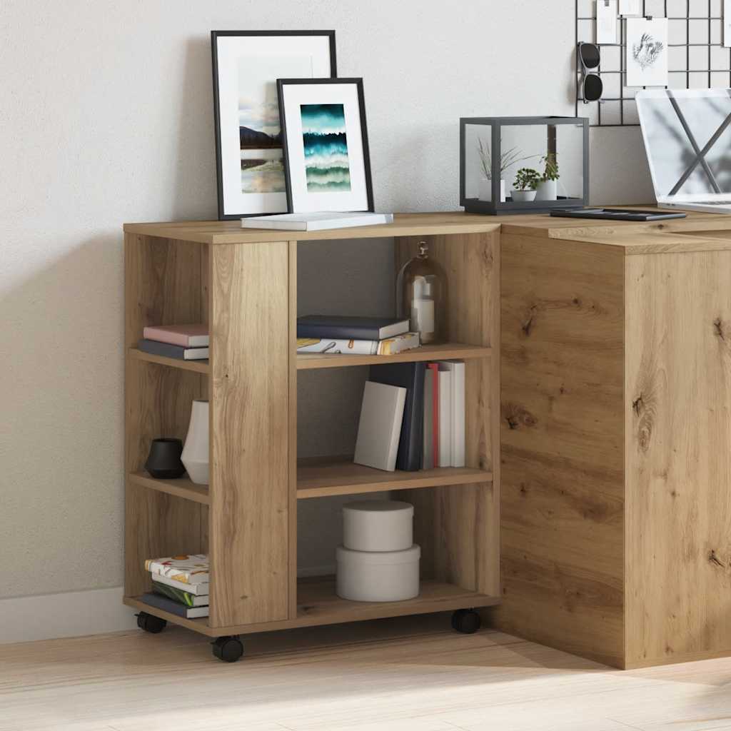 Kotrljajuća tablica 60x35x75 cm izgrađena drveni artikl) artisan oak, 1 - number 4.