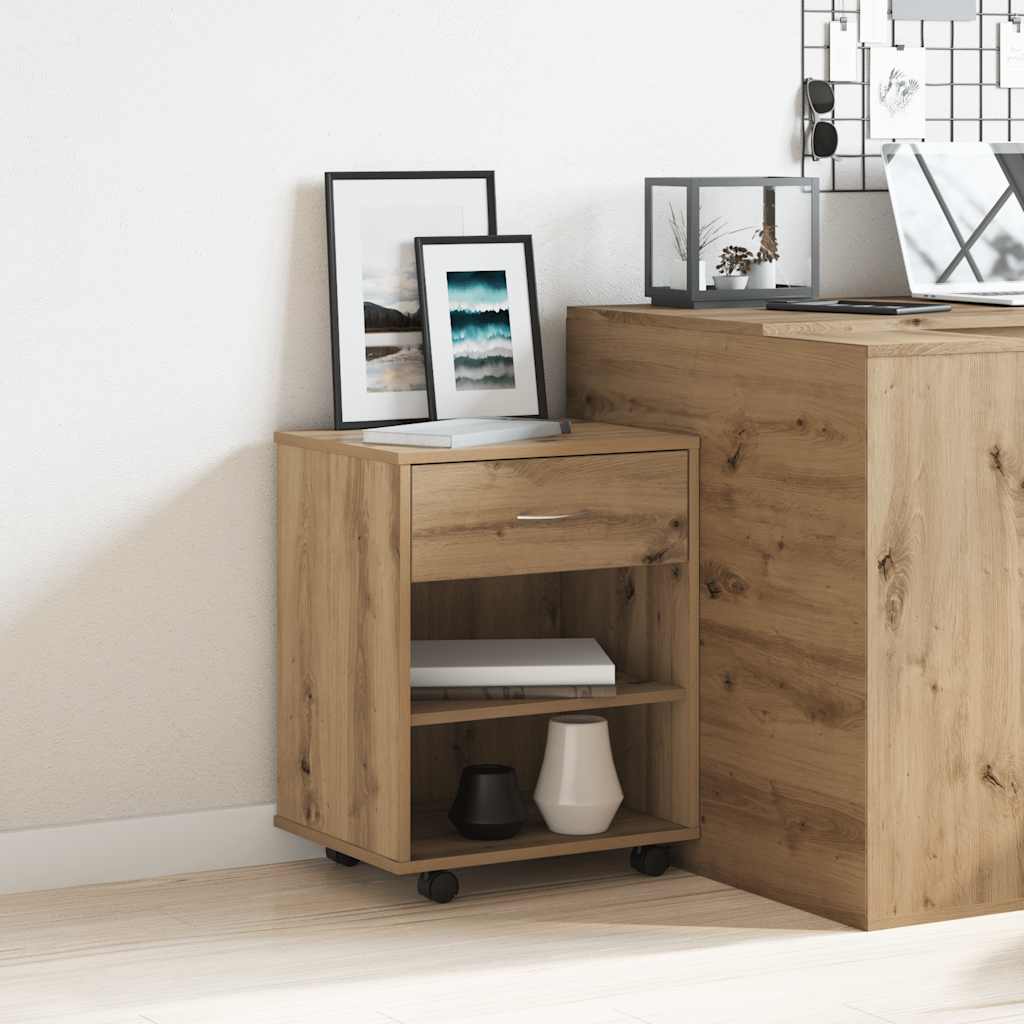 Pokretni stol 46x36x59 cm obrađeno drvo umjetni hrast - obrtnički hrast, 1 - number 3.