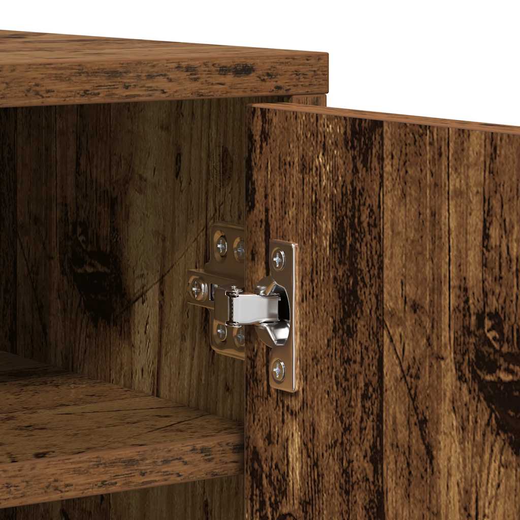 Ormarić za cipele 60x35x92 cm izrađeno drvo antikni hrast - staro drvo, 1 - number 8.