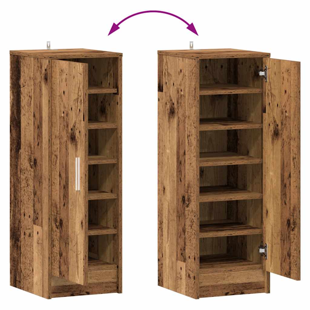 Ormarić za cipele 32x35x92 cm izrađeno drvo umjetni hrast - umjetni hrast, 1 - number 7.