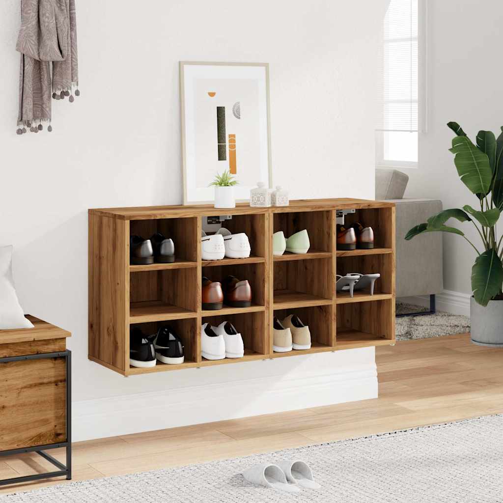 Skoskabe stk. 52x30x50 cm antikt træ - artisan eg, 2 - number 3.