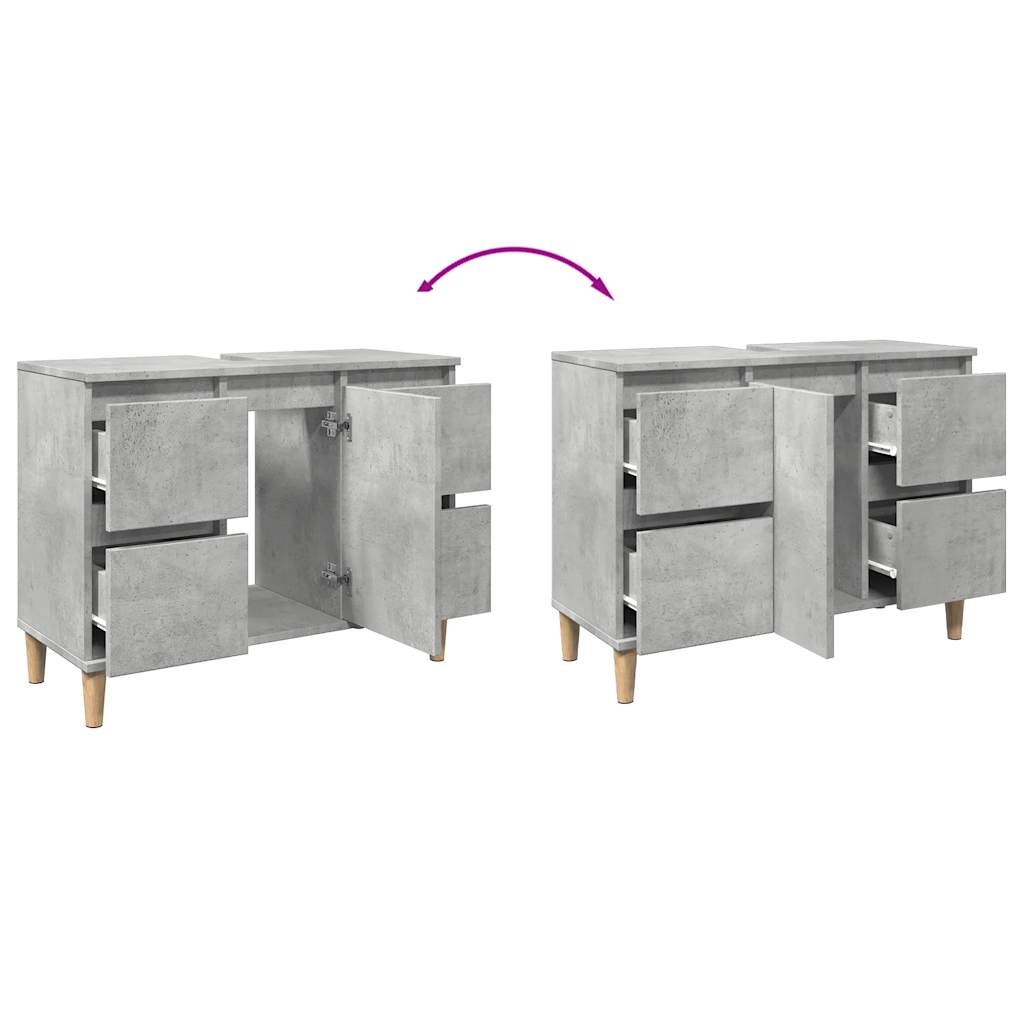 Donji ormarić za umivaonik 80x33x60 cm konstruirano drvo - sonoma hrast, 1 - number 8.