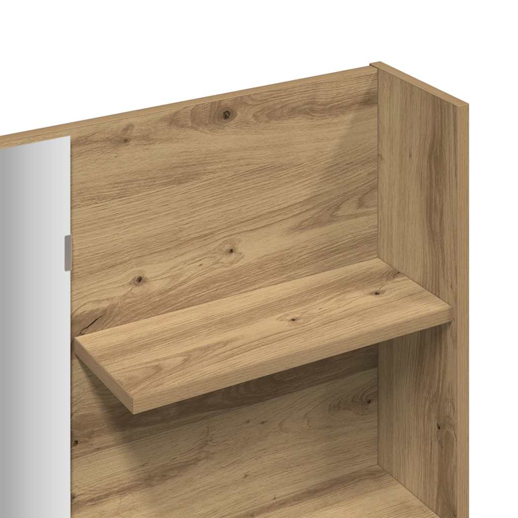 Makeupbord med spejl 74,5x40x141 cm kunsteg - artisan eg, 1 - number 9.