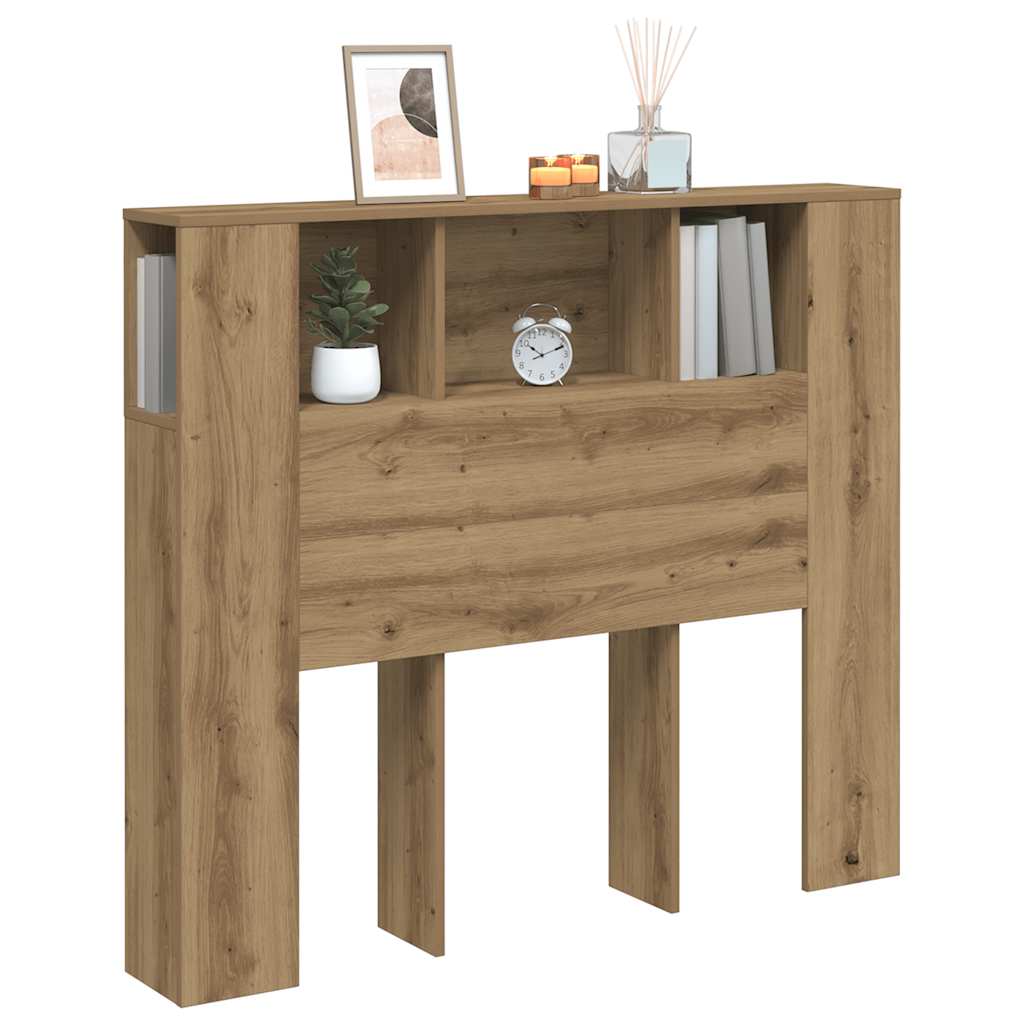 Sengegavl 120x19x104,5 cm konstruert tre kunstig eik - eik - number 3.