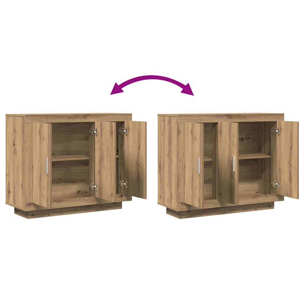 Skænk 92x35x75 cm konstrueret træ - artisan eg, 1 - number 8.