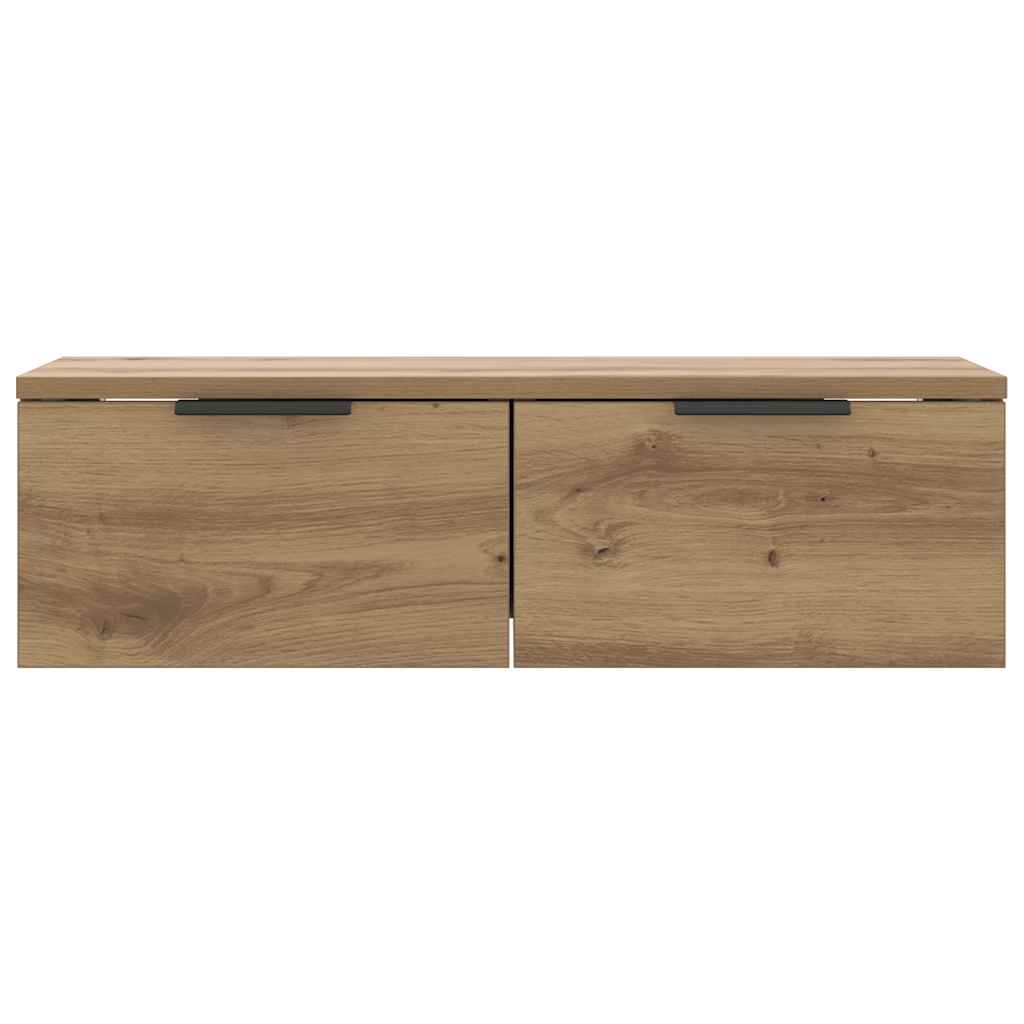 Vægskab 68x30x20 cm konstrueret træ kunsteg - egetræ - number 5.