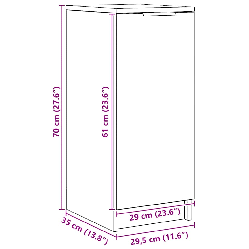 Botník 29,5x35x70 cm technické dřevo umělý dub - dub - number 10.