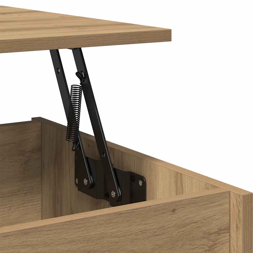 Sofabord 80x50,5x41,5 cm konstrueret træ kunsteg - artisan eg, 1 - number 9.