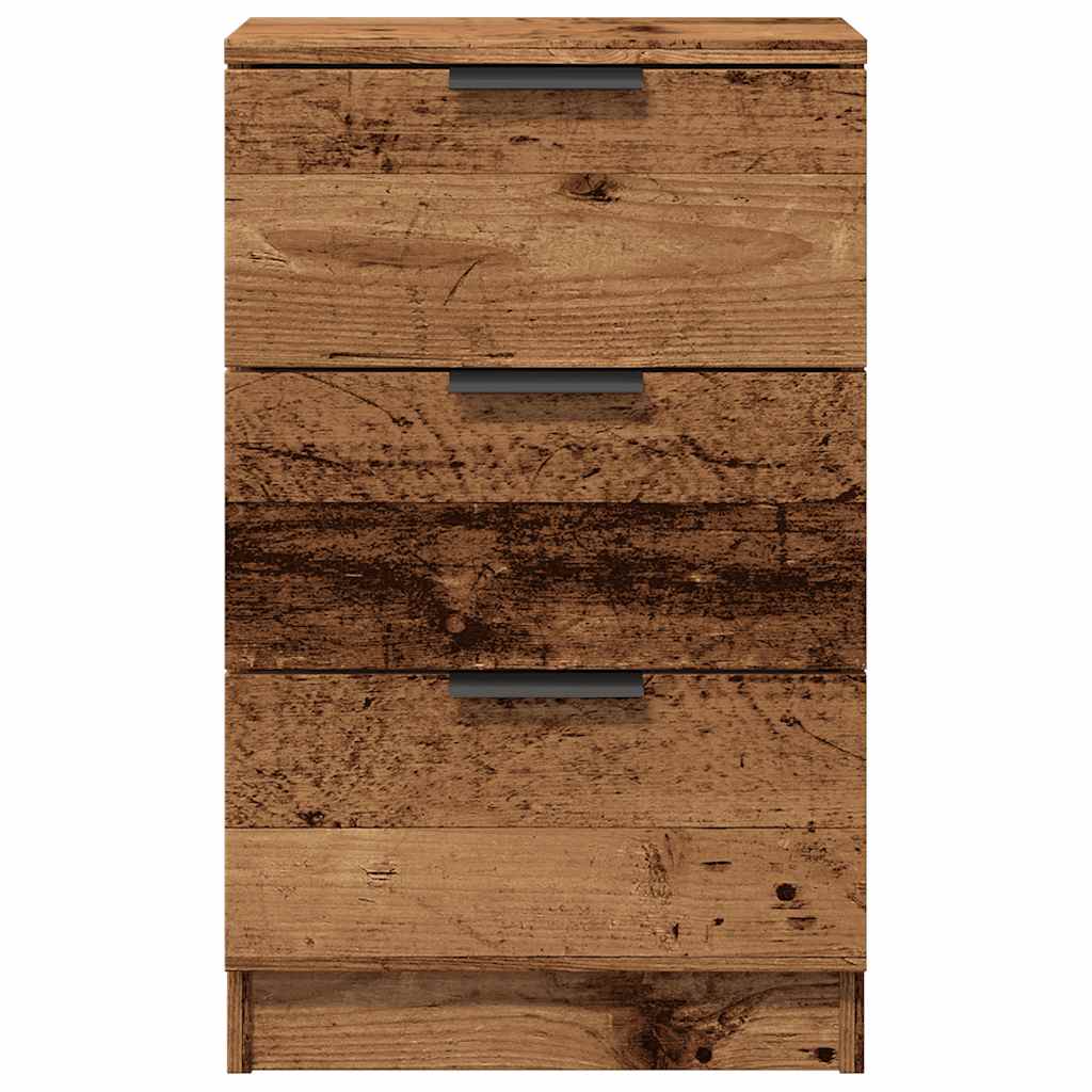 Noćni ormarići 2 kom. 40x36x65 cm obrađeno drvo izgled starog drveta - antikno drvo - number 5.