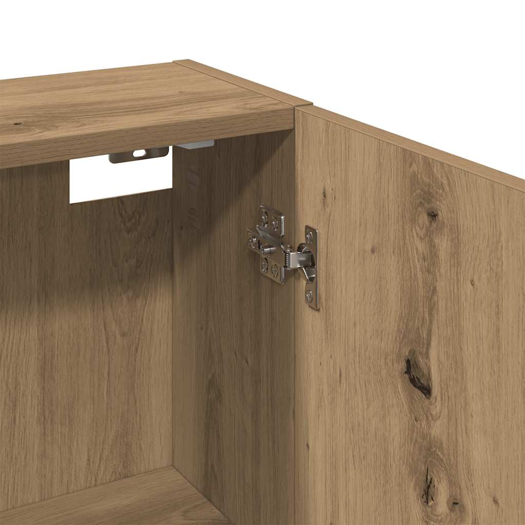 Væghængt badeværelsesskab 32x20x67 cm kunsteg - artisan eg, 1 - number 8.