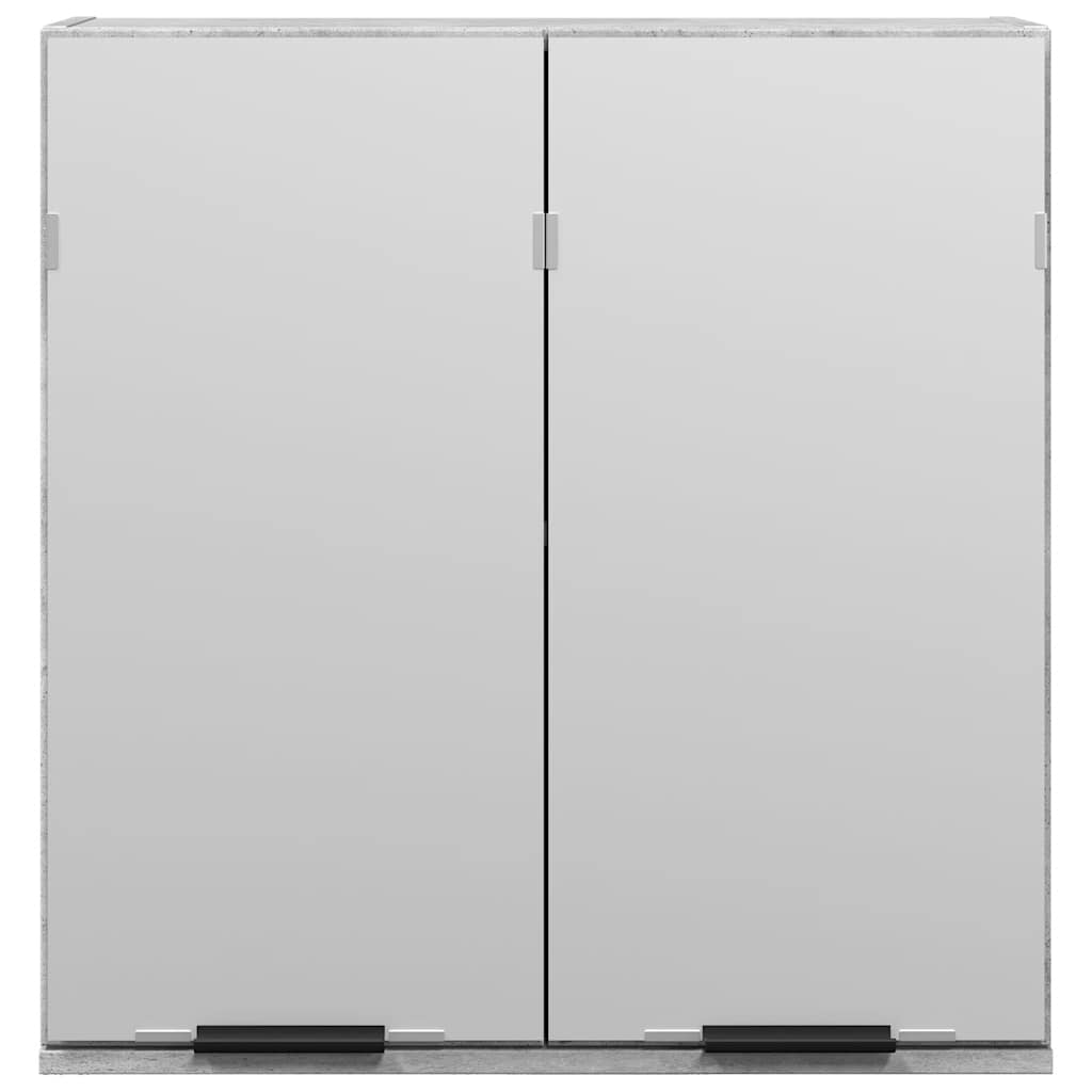 Kupaonski ormarić s ogledalom 64x20x66,5 cm konstruirano drvo - beton siva, ooo 1 - number 4.