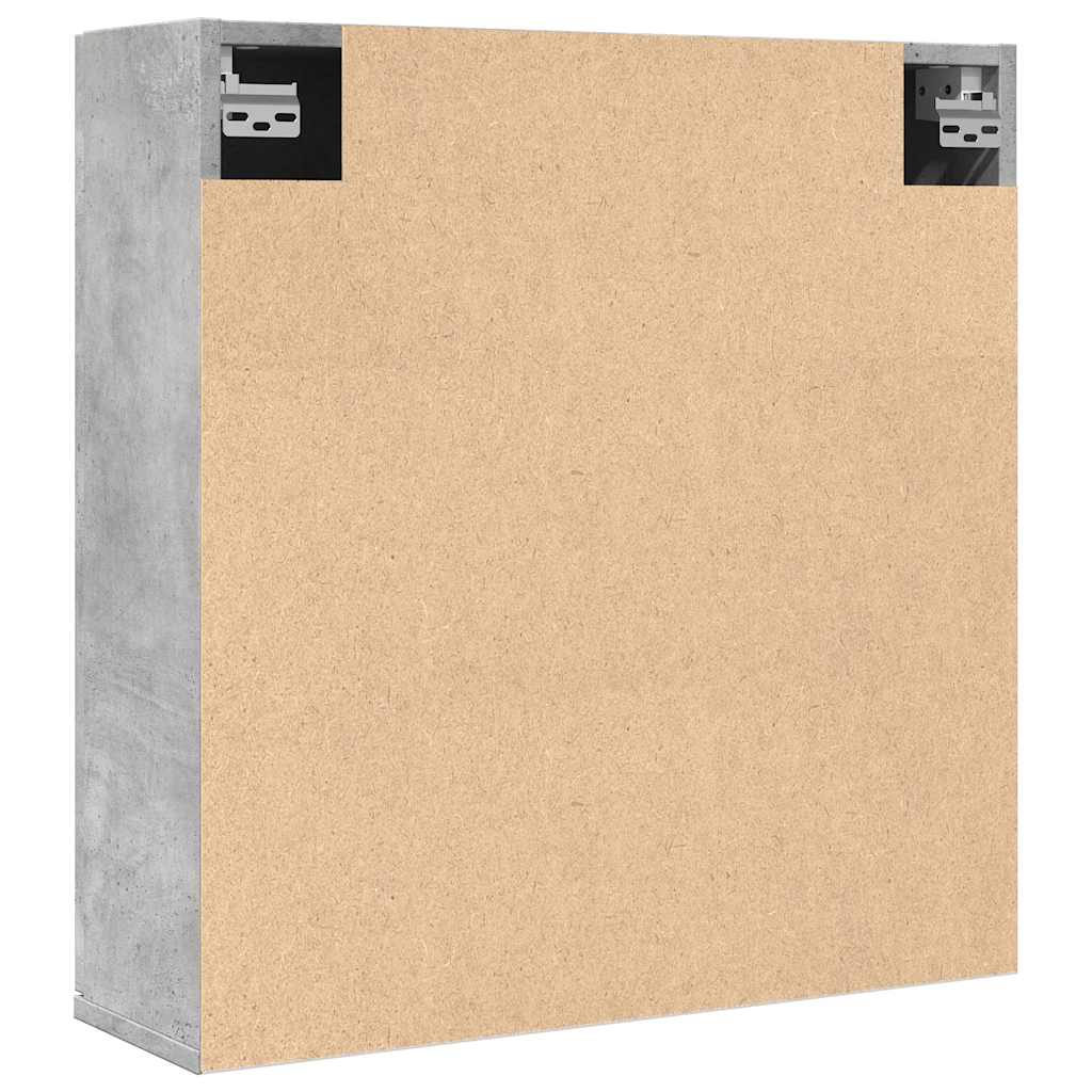 Kupaonski ormarić s ogledalom 64x20x66,5 cm konstruirano drvo - beton siva, ooo 1 - number 6.