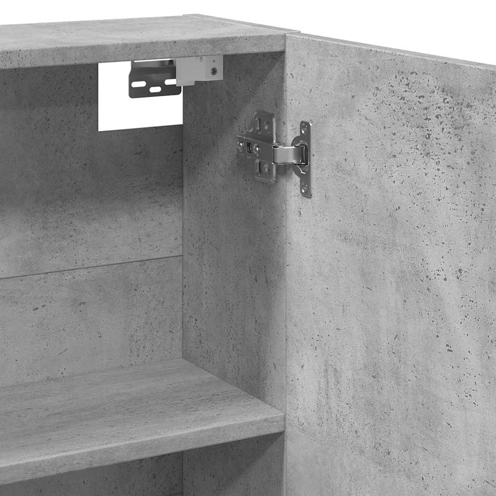 Kupaonski ormarić s ogledalom 64x20x66,5 cm konstruirano drvo - beton siva, ooo 1 - number 8.