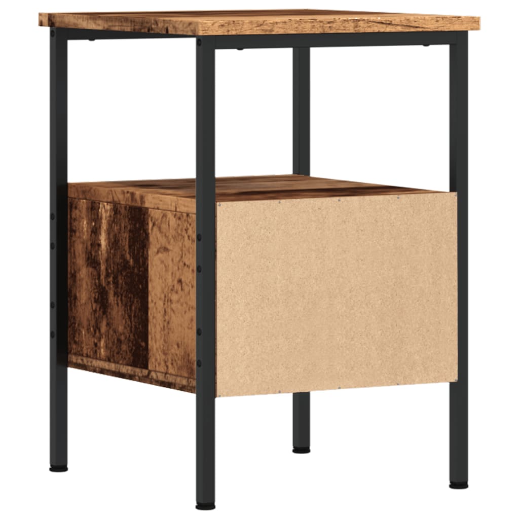 Stolik nocny 34x36x50 cm drewno klejone wygląd starego drewna - stare drewno, 1 - number 7.