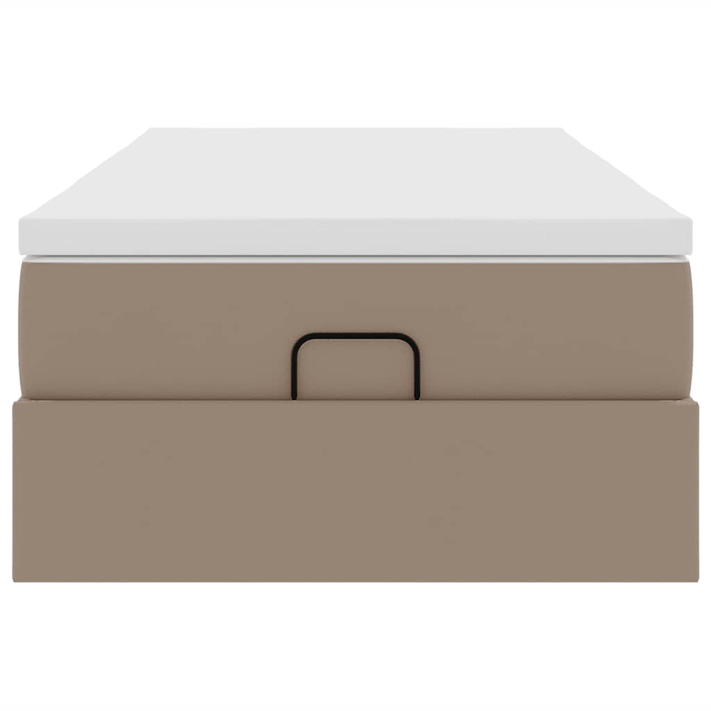 Osmannisk sengeramme med madras kunstlæder - cappucino, 100 x 200 cm - number 7.