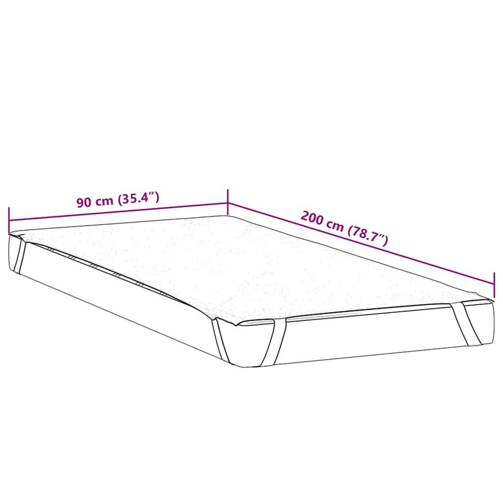 Madrasbeskytter vandtæt hvid - 90 x 200 cm, 1 - number 6.