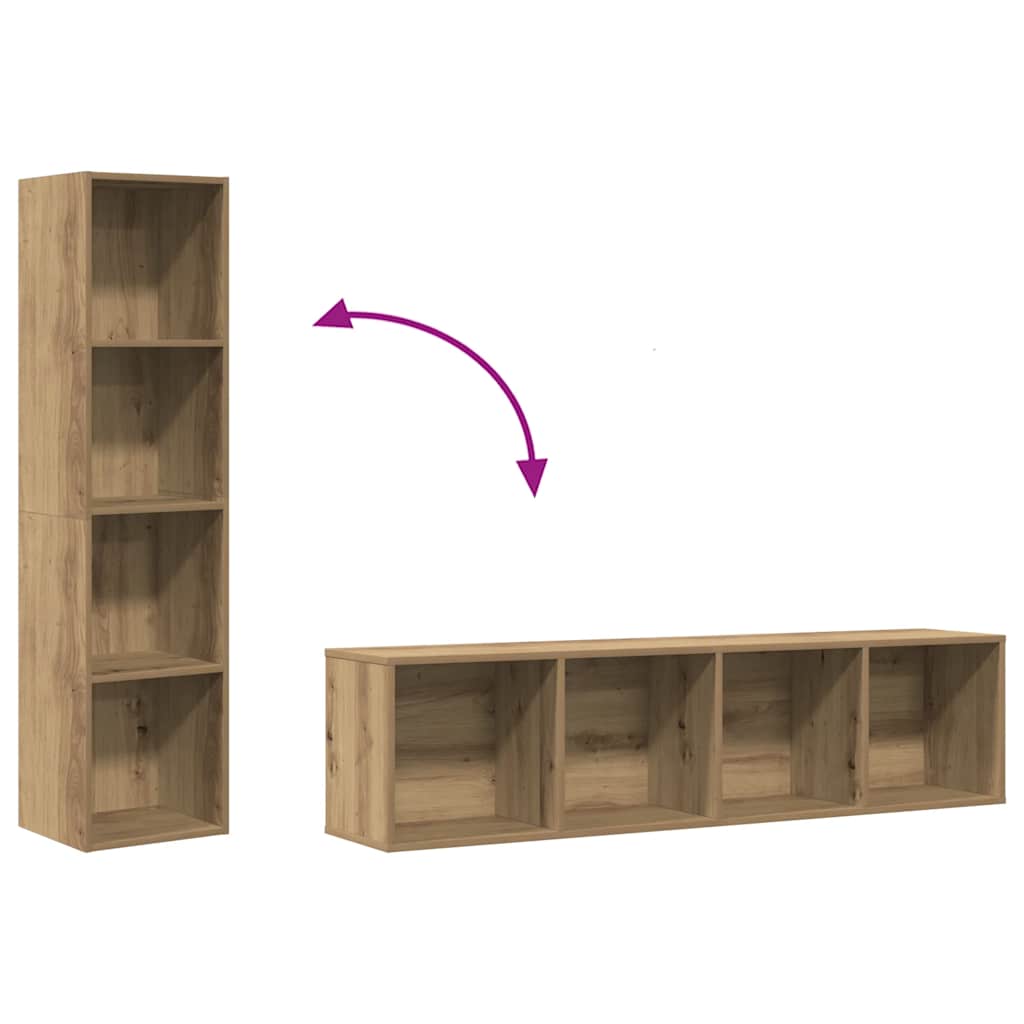 Bokhylle/tv-bord 36x30x143cm konstruert tre kunstig eik - eik farge - number 8.